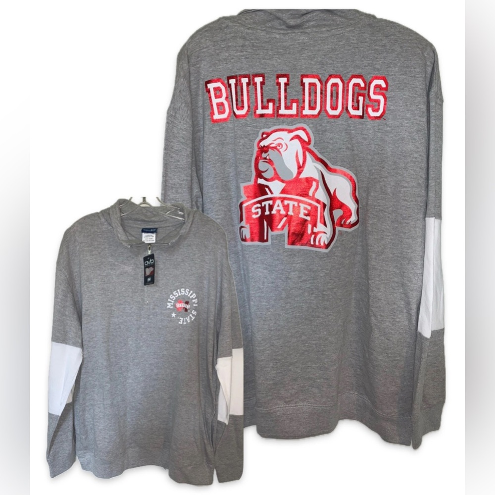 NWT [Old Varsity Brand] Mississippi State Bulldogs NCAA Zip Pullover Womens XL